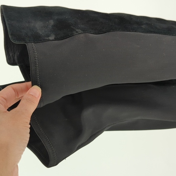 Tory Burch Over the Knee Thigh High Suede Boots Black 8 streetwear city classic - Picture 11 of 15